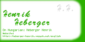 henrik heberger business card